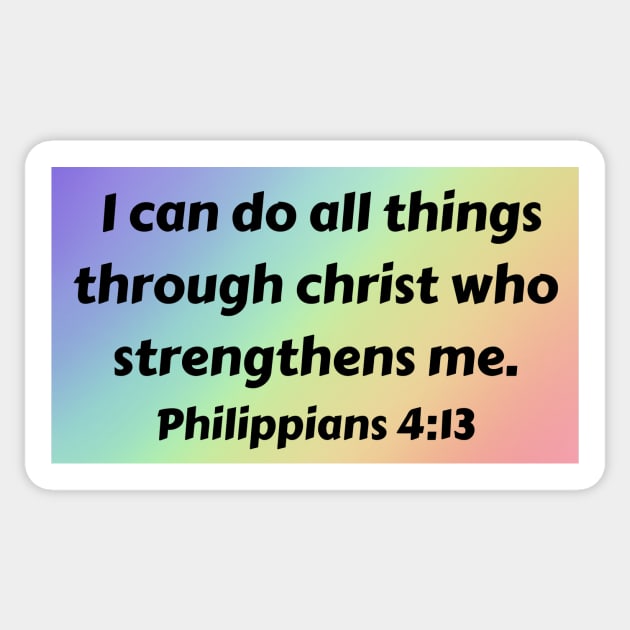 Bible Verse Philippians 4:13 Sticker by Prayingwarrior